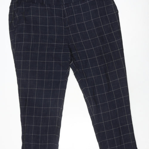 Jacamo Men's Black Check Trousers Size 48S