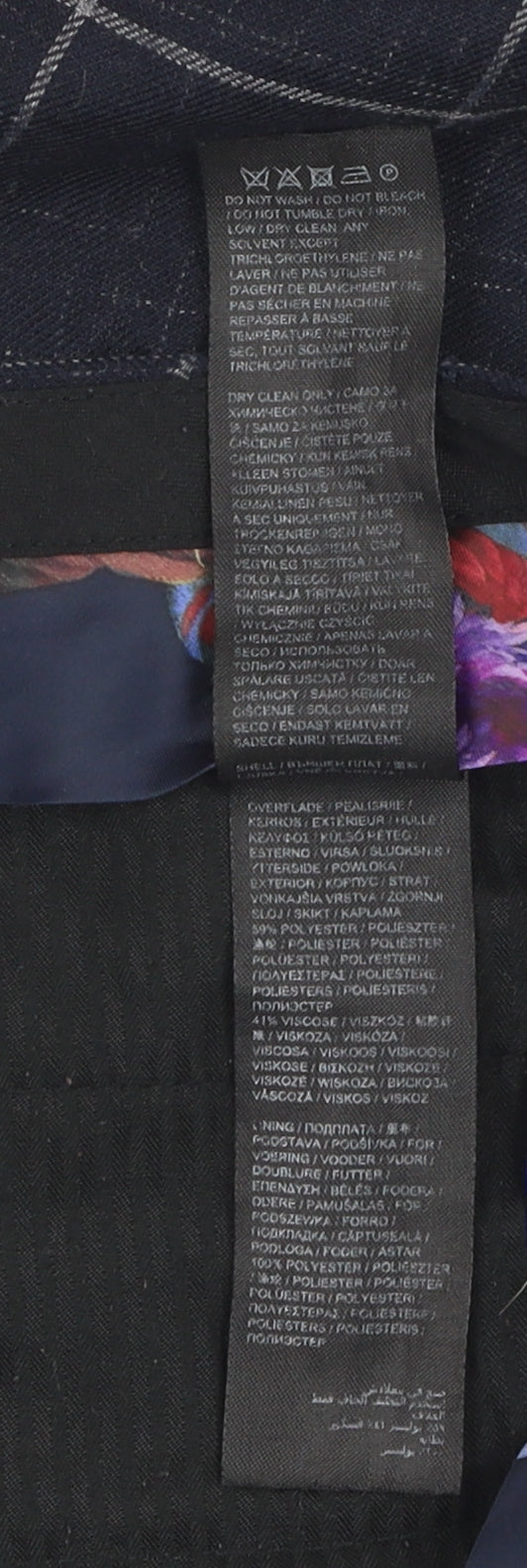 Jacamo Men's Black Check Trousers Size 48S