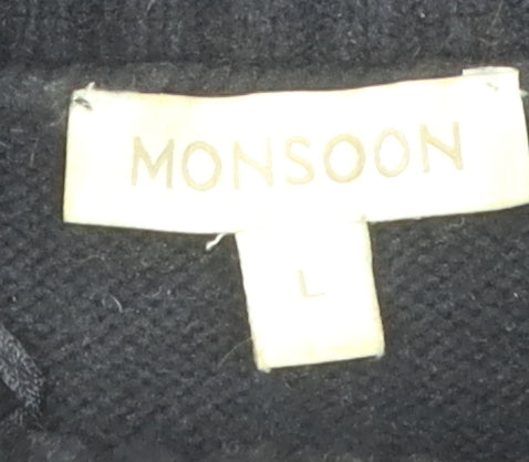 Monsoon Women’s Black Star Jumper Size L