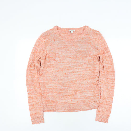 GAP Women's Pink M Knit Pullover Jumper, Crew Neck, Cotton