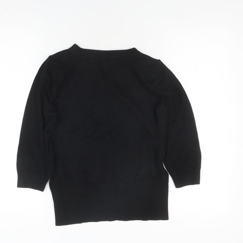 Red Herring Women's Black Basic Knit Top, Size 2