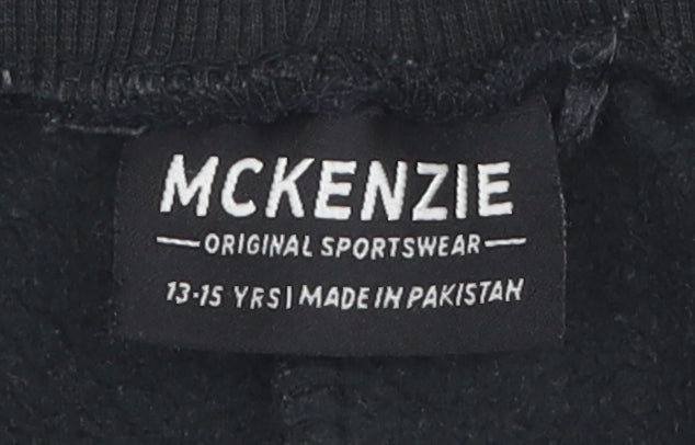 McKenzie Boys Black Jogger Trousers 13 Years