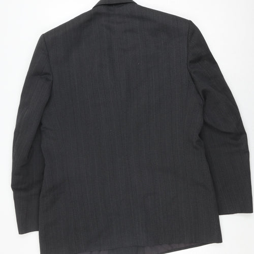 Burton Men's Black Striped Suit Jacket 42L