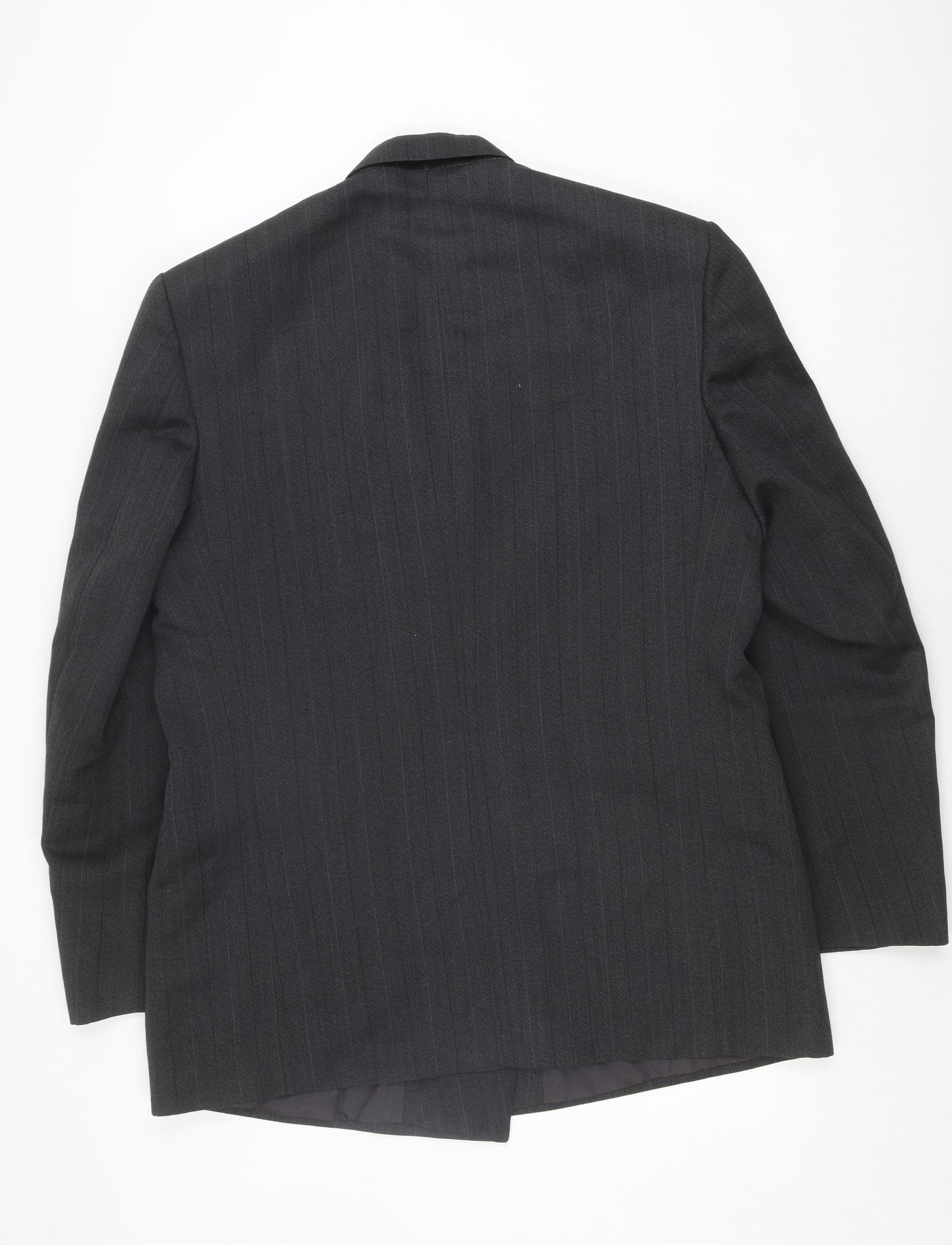 Burton Men's Black Striped Suit Jacket 42L