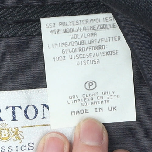 Burton Men's Black Striped Suit Jacket 42L