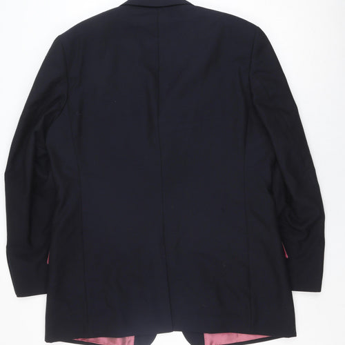 Boden Men's Black Wool Blazer 46L Formal Single-Breasted