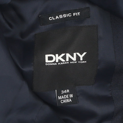 DKNY Men's Blue Classic Fit Suit Jacket 34 Regular
