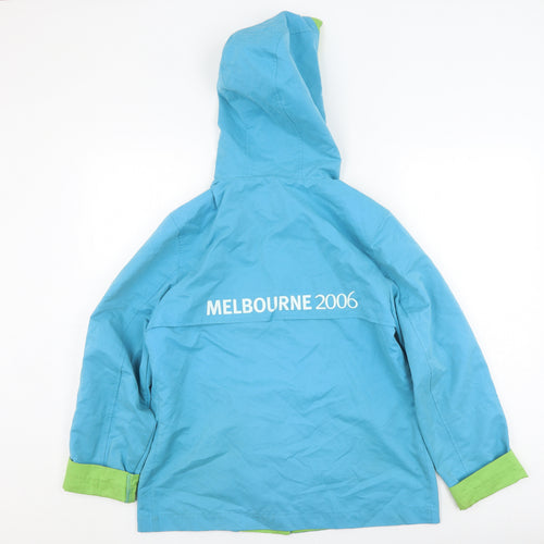 Team 2006 Blue Unisex Rain Jacket M Sports Logo