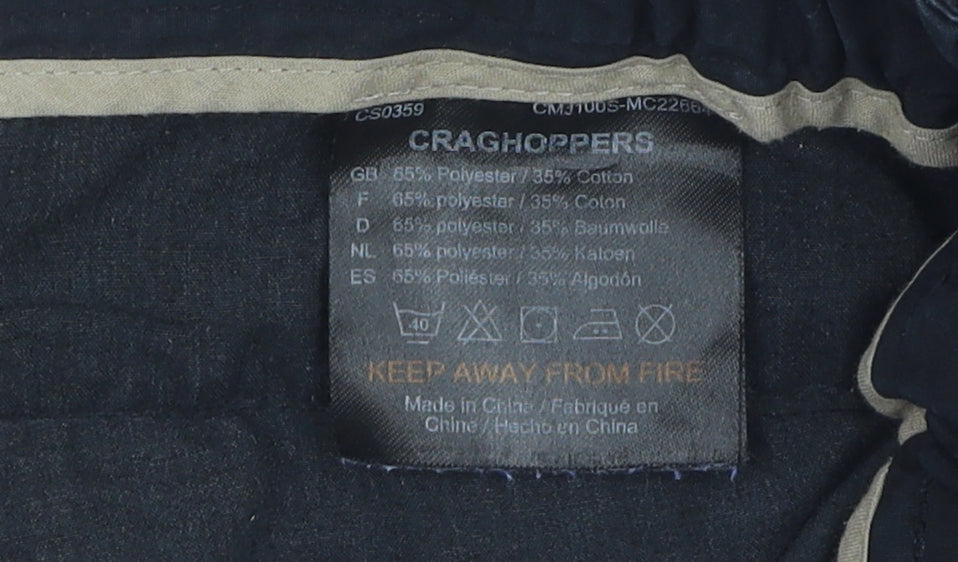 Craghoppers Men's Black Cargo Trousers, Size S