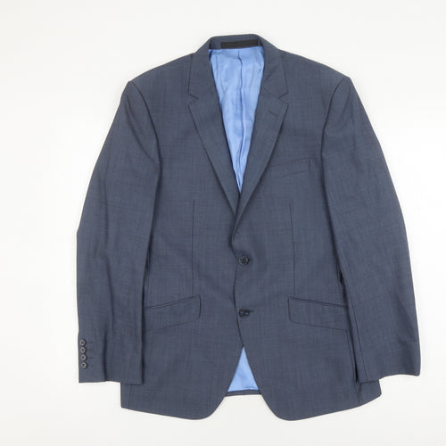 Men's Grey Wool 1 Piece Suit Jacket - 38S