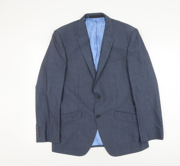 Men's Grey Wool 1 Piece Suit Jacket - 38S