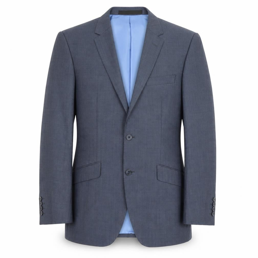 Front view of Men's Grey Wool 1 Piece Suit Jacket - 38S