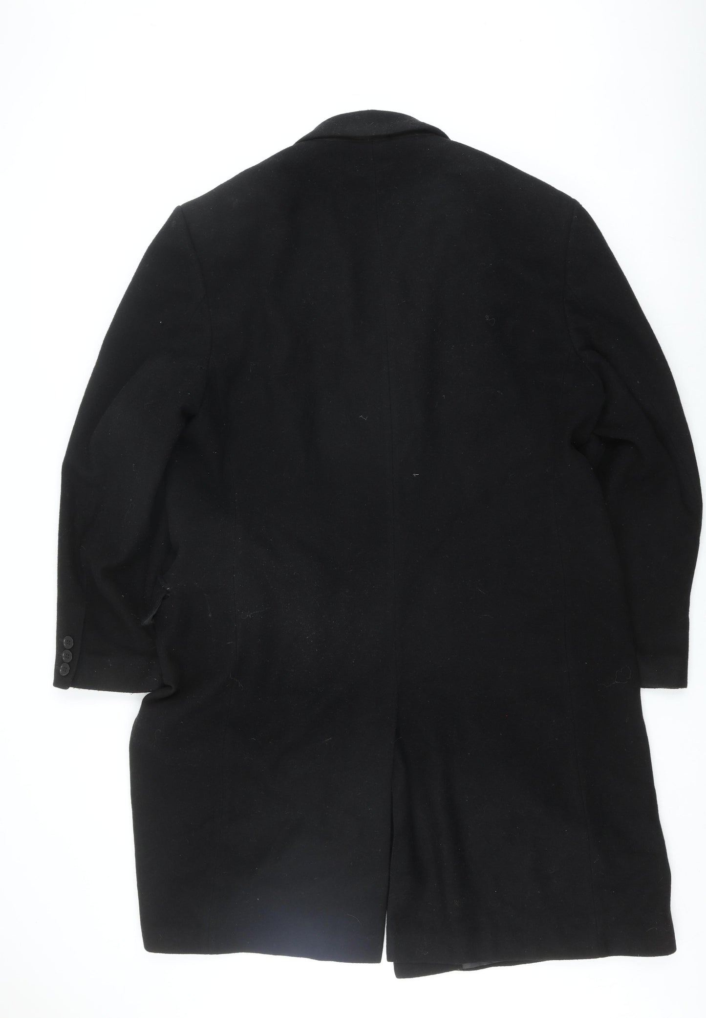 Karl Jackson Men's Black Regular Fit Wool Coat