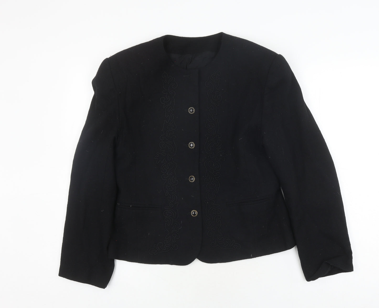 Marks and Spencer Women's Black Embroidered Blazer Size 12