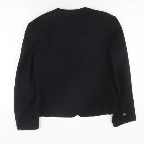 Marks and Spencer Women's Black Embroidered Blazer Size 12