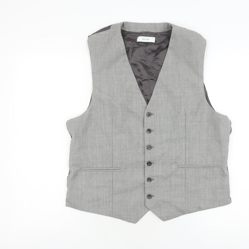Reiss Men's Grey 44 Suit Waistcoat, Viscose Lining