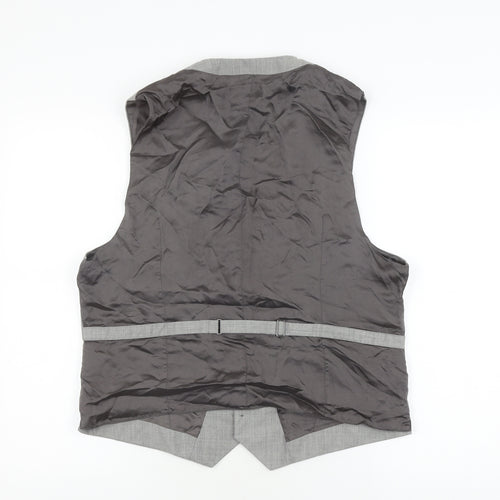 Reiss Men's Grey 44 Suit Waistcoat, Viscose Lining