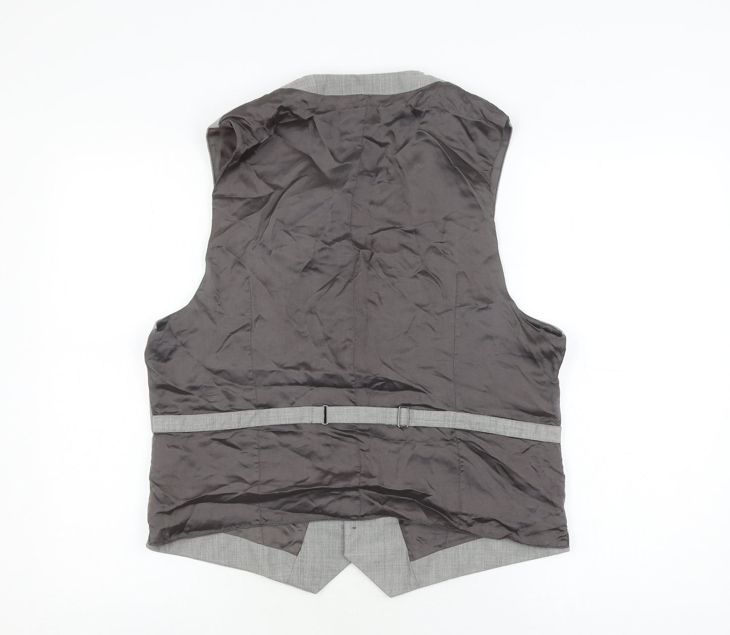 Reiss Men's Grey 44 Suit Waistcoat, Viscose Lining