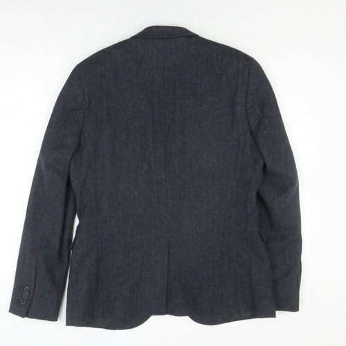 Topman Grey Men's Blazer, Size 40, Single Breasted