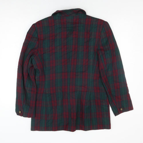 Rena Rowan Plaid Blazer Women’s 10 Multicoloured Wool