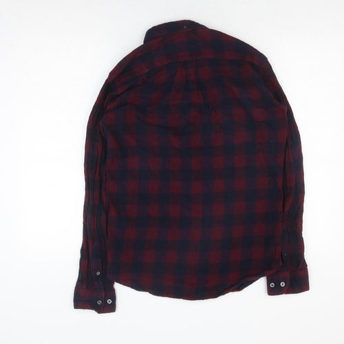 French Connection Men's Red Check Cotton Shirt M
