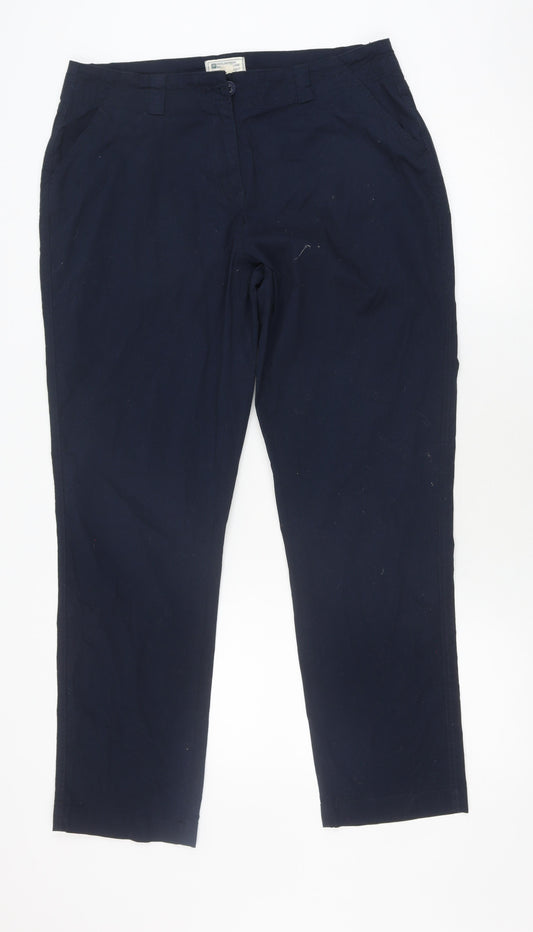 Mountain Warehouse Women's Blue Cotton Trousers Size 14