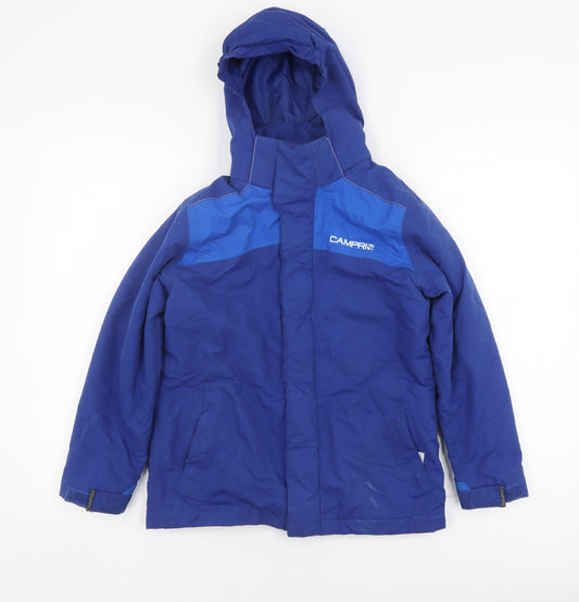 Campri Boys Blue Hooded Parka Jacket Size 11-12 Years