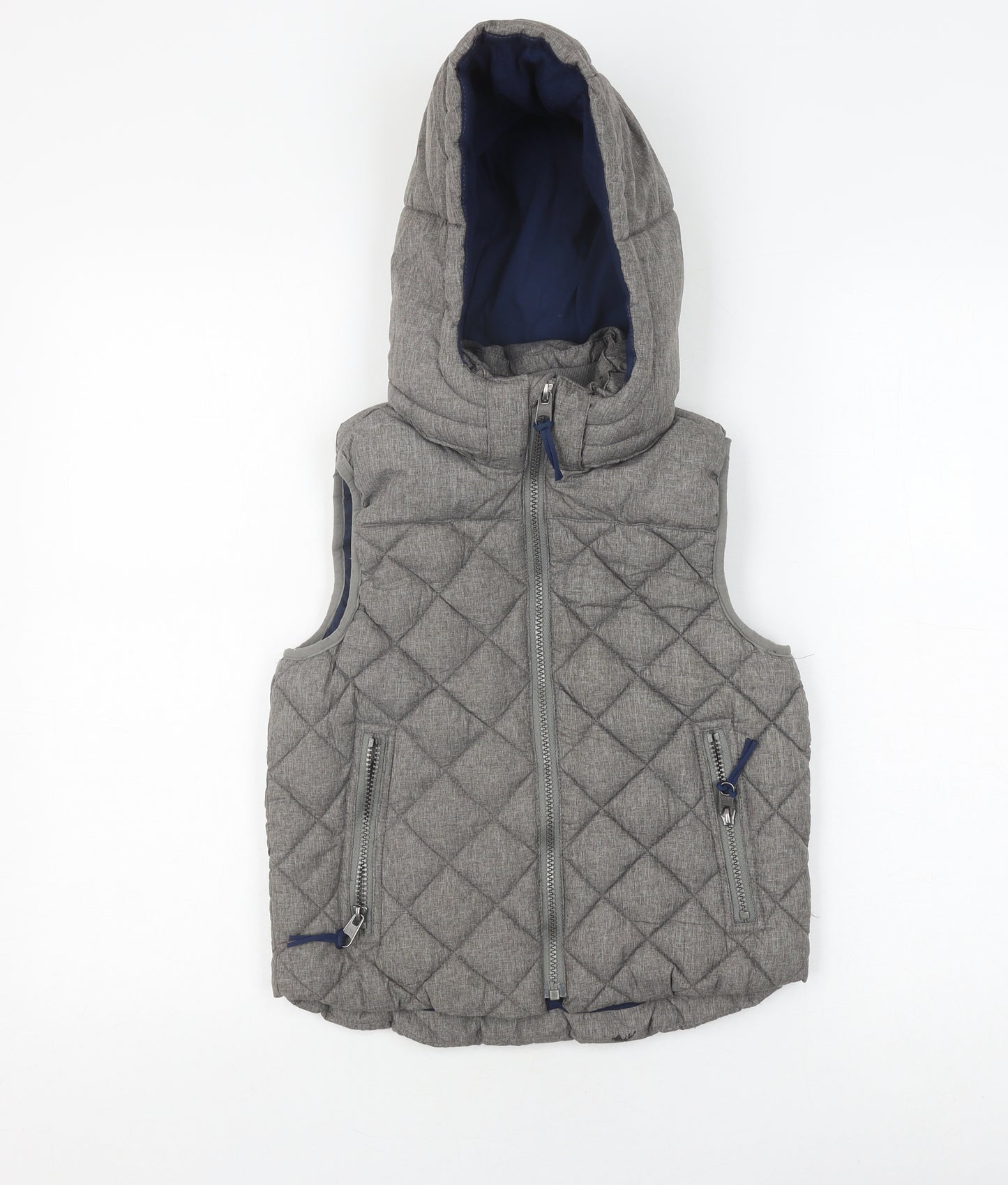 L.O.G.G. Boys Grey Puffer Jacket 10 Years Hooded Quilted