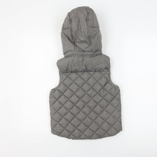 L.O.G.G. Boys Grey Puffer Jacket 10 Years Hooded Quilted