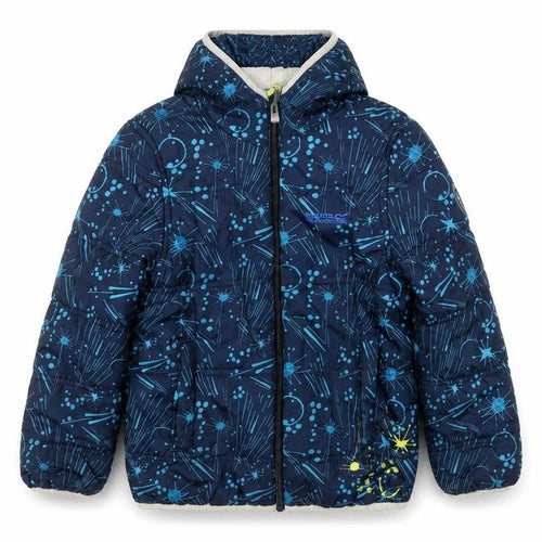 Regatta Boys Blue Puffer Jacket 8 Years Geometric Hooded