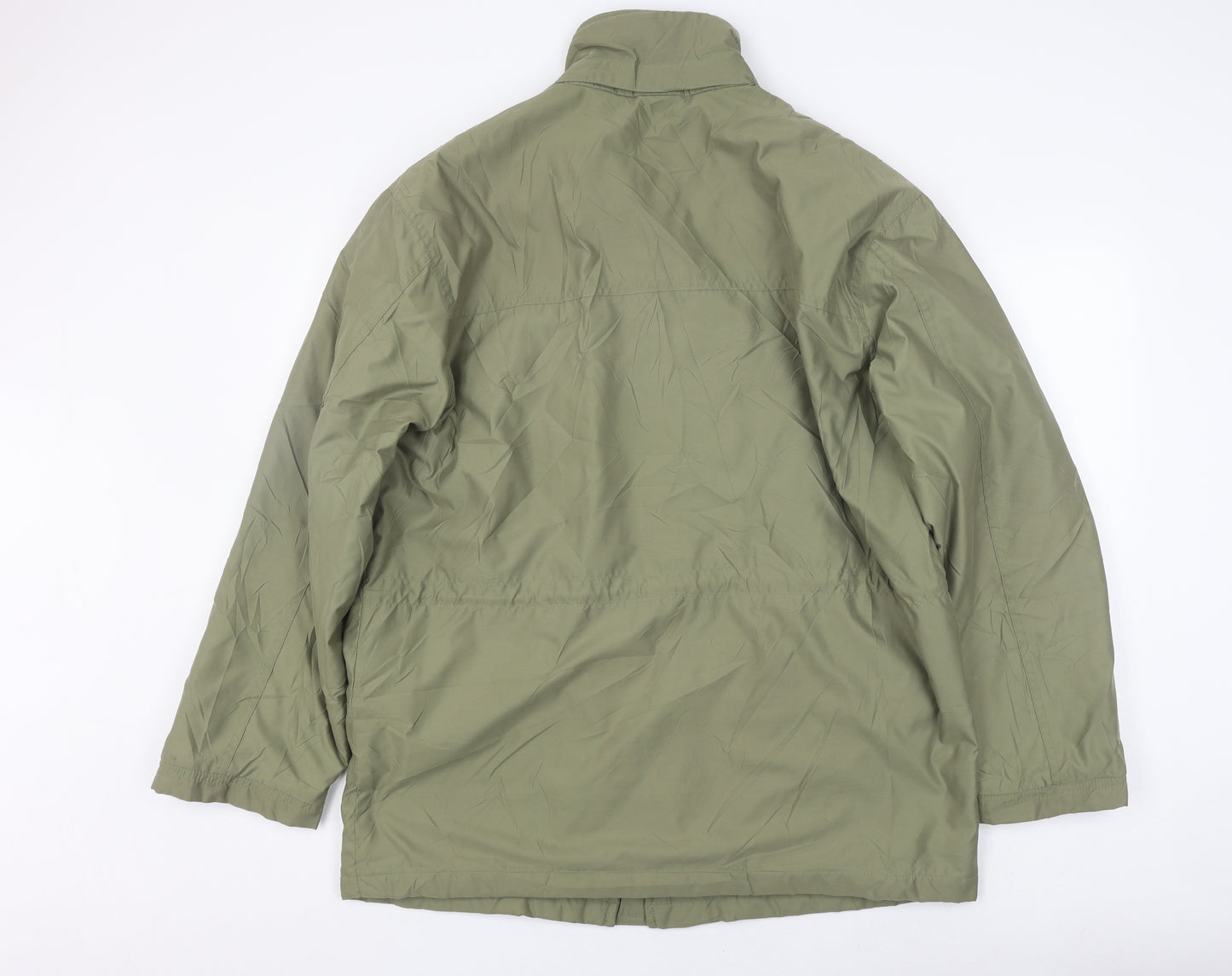 Savatini Men's Green Parka Jacket L Casual Zip & Button
