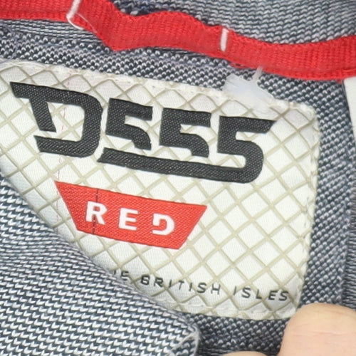 D555 Men Navy Blue Polo Shirt, Size L, Casual Wear