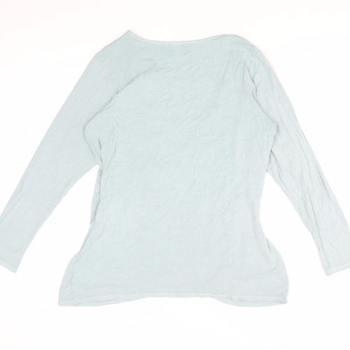 A Postcard From Brighton Women's Blue Wrap Blouse Size S