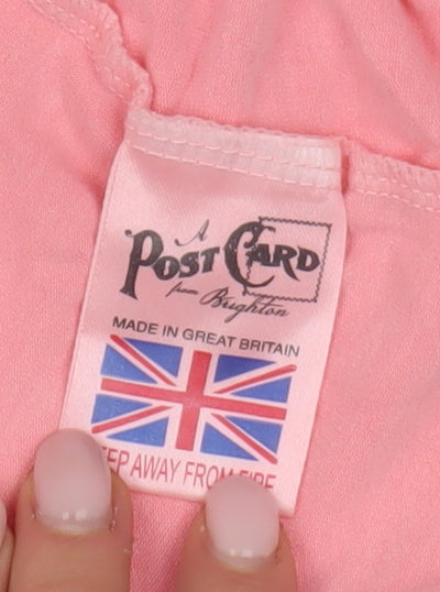 A Postcard from Brighton Women's Pink Wrap Blouse Size 4