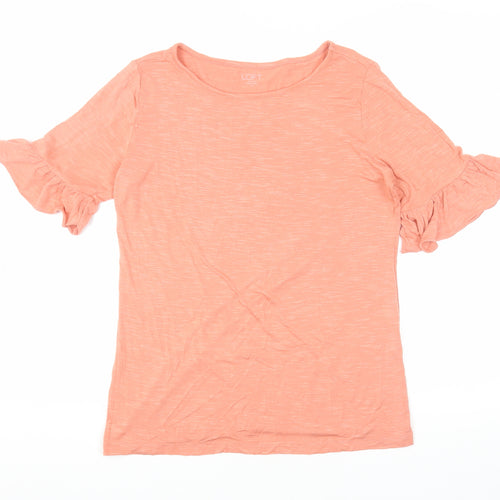 LOFT Women's Orange M Basic T-Shirt