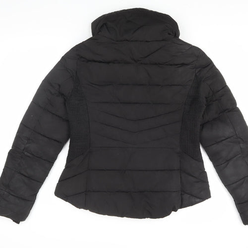 Zara Women's Black Puffer Jacket, Size L, Winter Essential