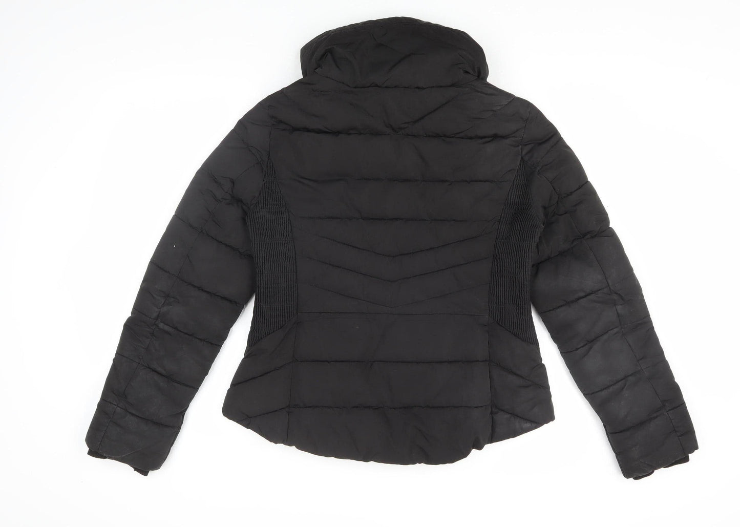 Zara Women's Black Puffer Jacket, Size L, Winter Essential