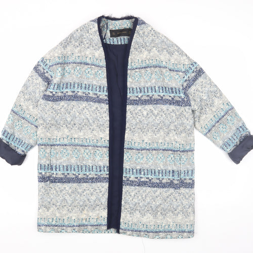 Zara Women’s Multicoloured Long Overcoat Size 8
