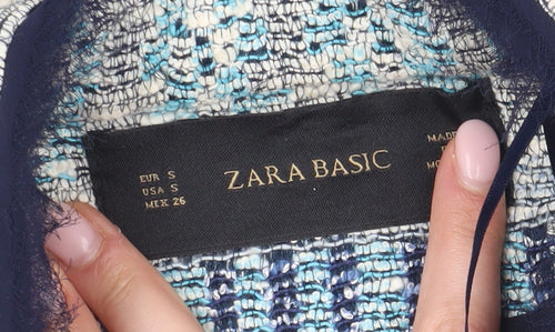 Zara Women’s Multicoloured Long Overcoat Size 8