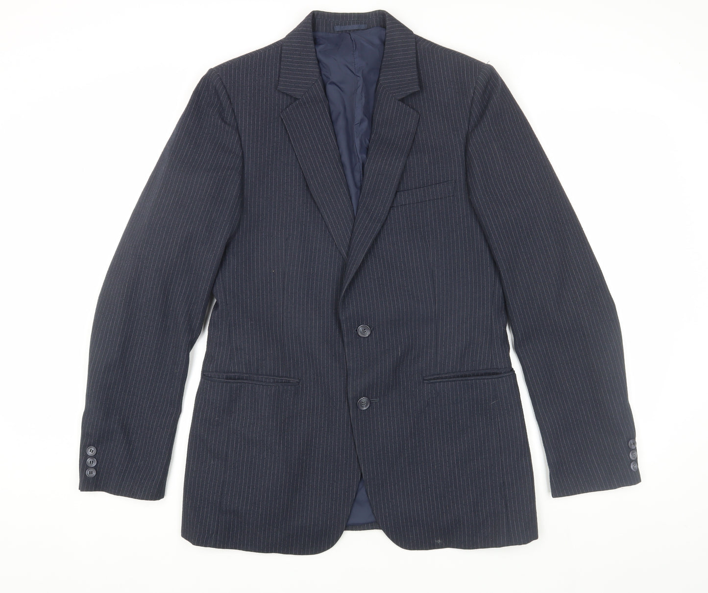 Foster Menswear Navy Pinstripe Blazer Size 38R