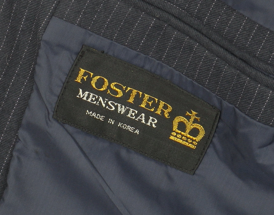 Foster Menswear Navy Pinstripe Blazer Size 38R