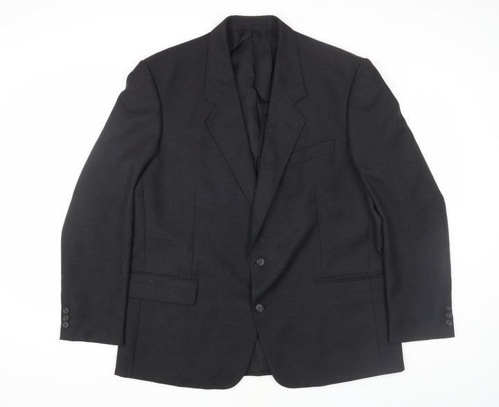 Diplomat Men's Black Blazer, Business Formal 46R