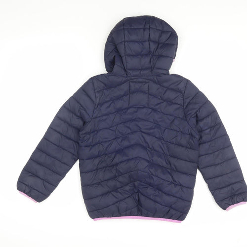 Marks and Spencer Girls Blue Puffer Jacket Size 8-9 Years