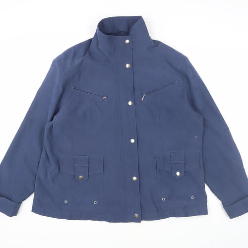 Finesse Women's Blue Relaxed Fit Basic Jacket 22