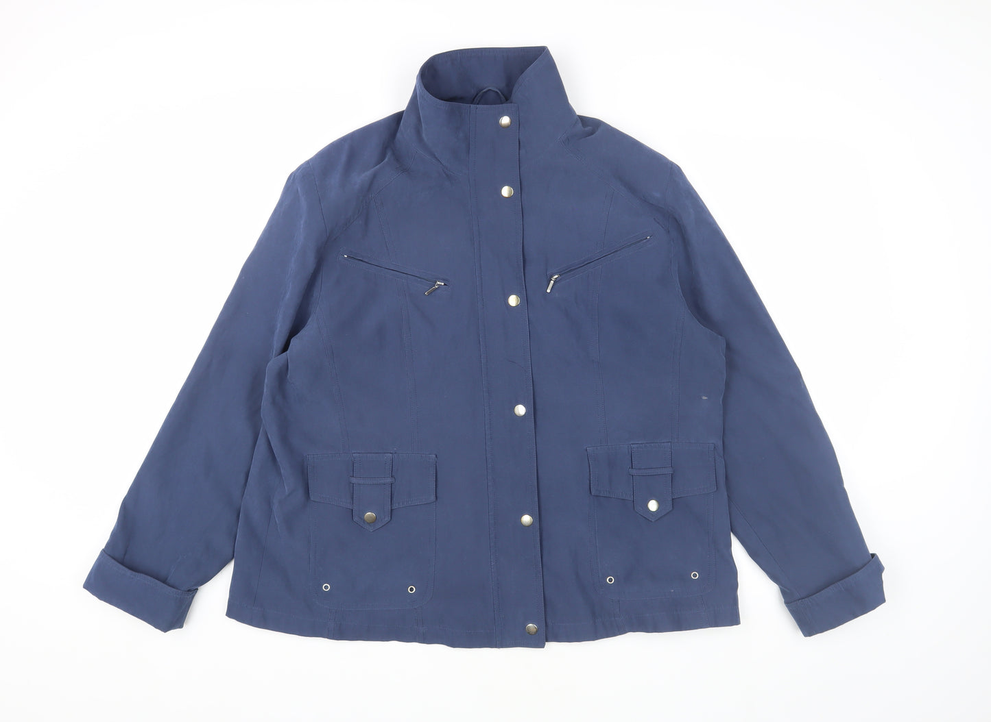 Finesse Women's Blue Relaxed Fit Basic Jacket 22