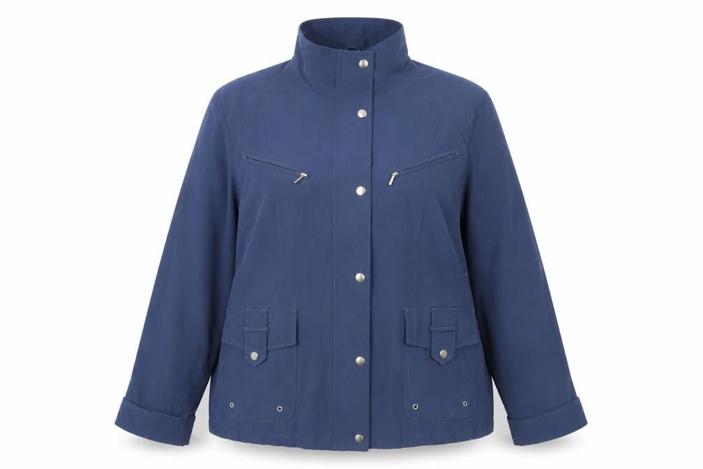 Finesse Women's Blue Relaxed Fit Basic Jacket 22