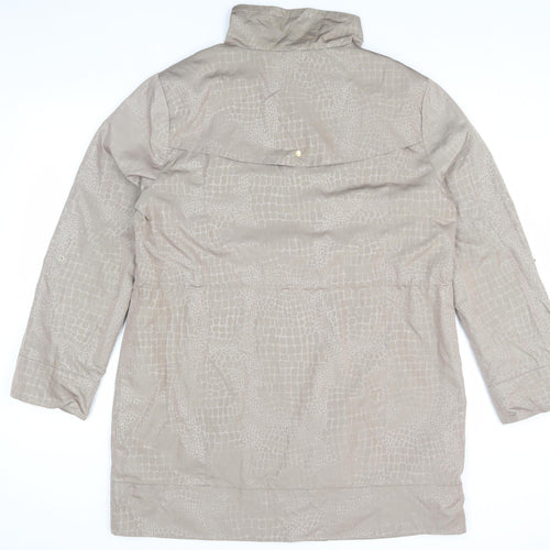 Linea Women's Beige Animal Print Mid-Length Coat