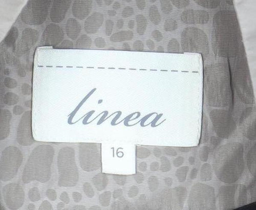 Linea Women's Beige Animal Print Mid-Length Coat
