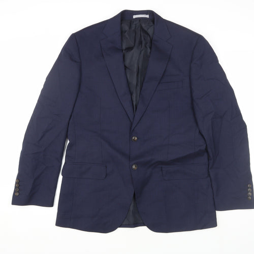 Marks and Spencer Men's Blue Single-Breasted Blazer 42R