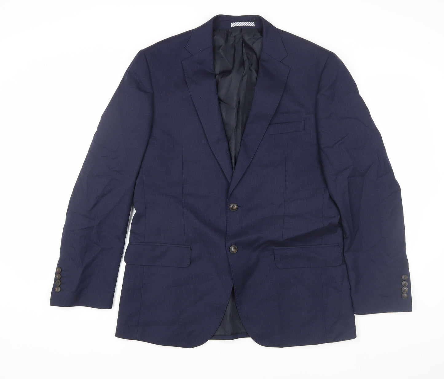 Marks and Spencer Men's Blue Single-Breasted Blazer 42R